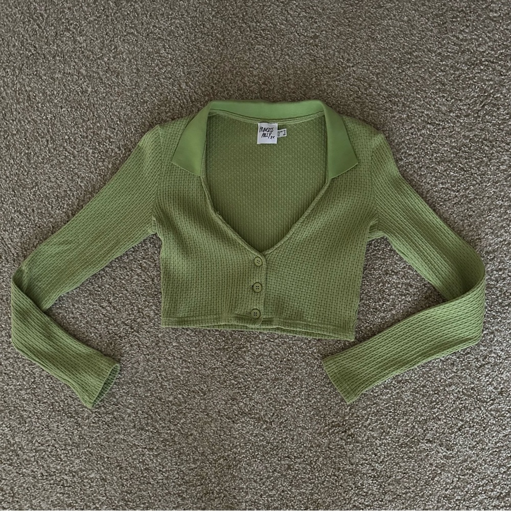 CROPPED GREEN SWEATER